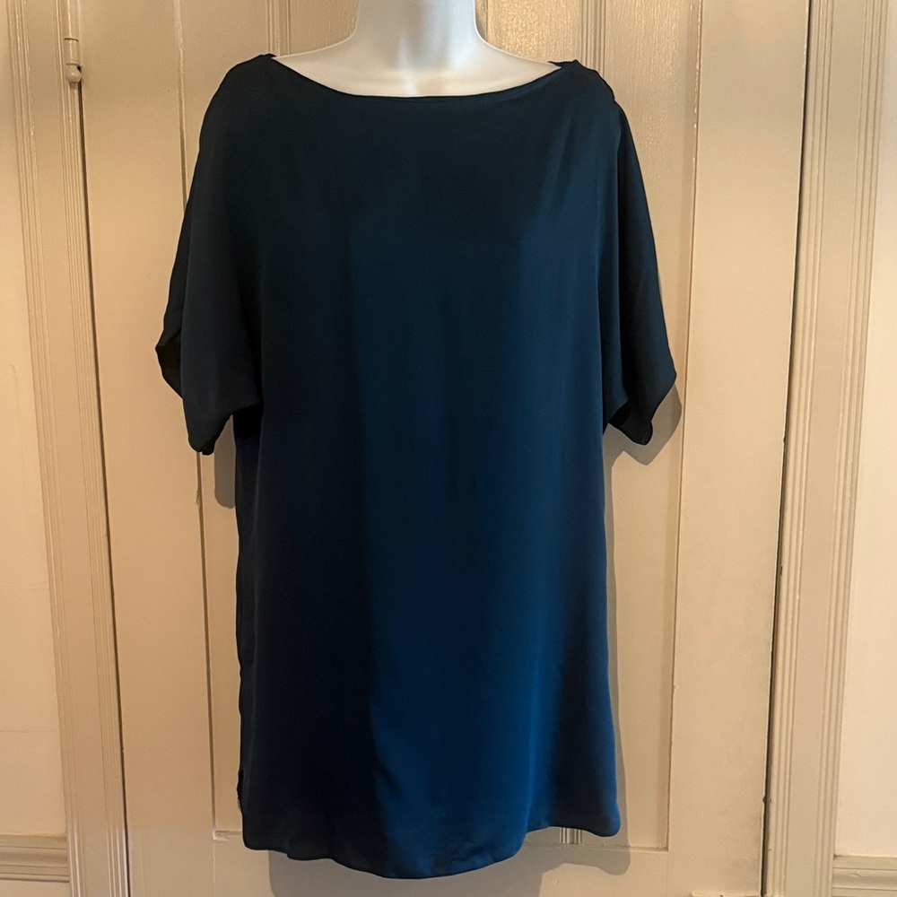Women's Navy Boatneck Tunic Dress